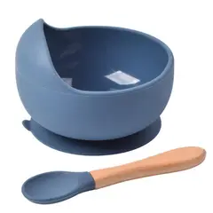 GENERICO - Plato de silicona y cuchara para bebé