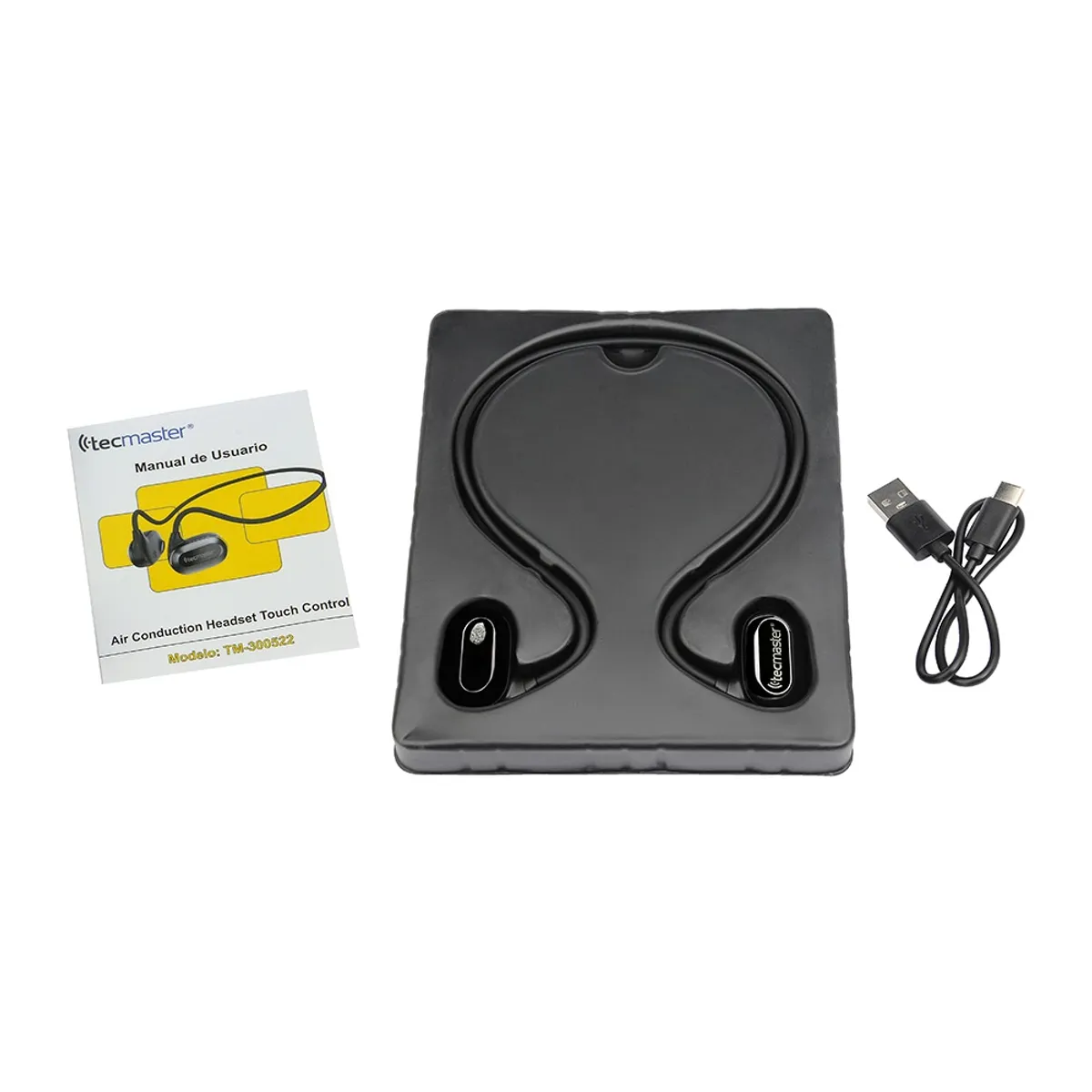 TECMASTER - Audifono Deportivo Sport Bluetooth Touch V53 Hi-fi Tipo C