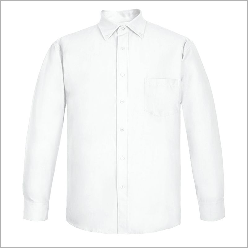 90 GRADOS - Camisa Oxford Blanca con Bolsillo