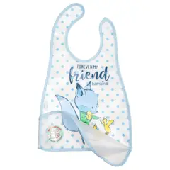 BAMBINO - Babero impermeable azul para bebé