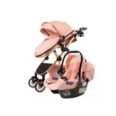 KIDSCOOL - COCHE TRAVEL ELEGANCE 3 EN 1 ROSADO - KC-20-RS