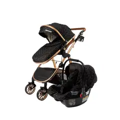 KIDSCOOL - COCHE TRAVEL ELEGANCE 3 EN 1 NEGRO - KC-20-NG
