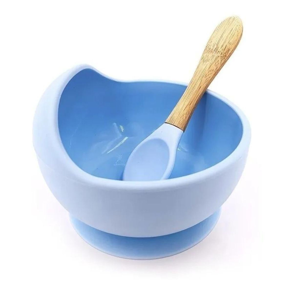 GENERICO - Plato de silicona y cuchara para bebé