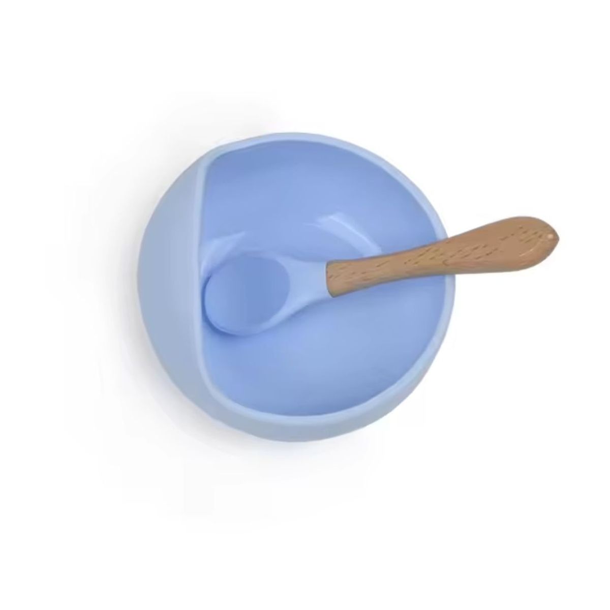 GENERICO - Plato de silicona y cuchara para bebé