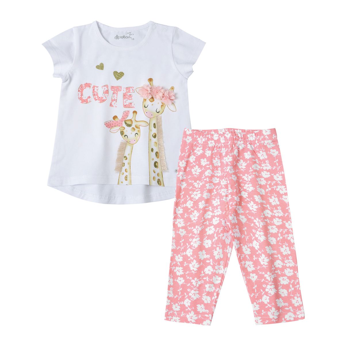 EXCEPTION - Conjunto Polera y Calza Bebé Niña Exception