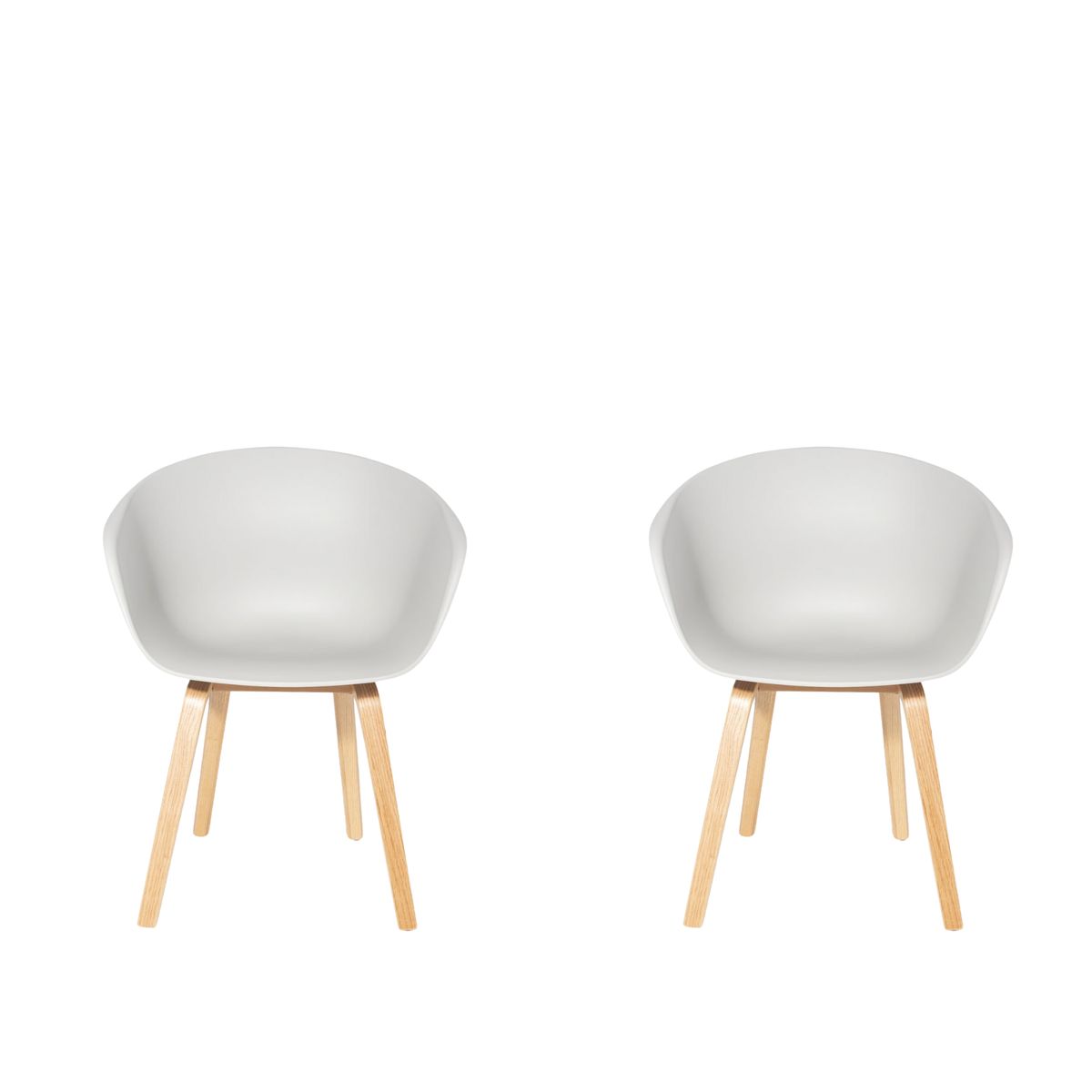 ITAHOME - SET DE 2 SILLAS DE COMEDOR NAPOLES BLANCO