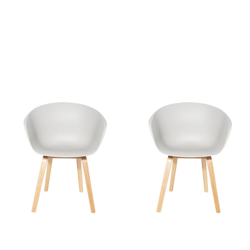ITAHOME - SET DE 2 SILLAS DE COMEDOR NAPOLES BLANCO
