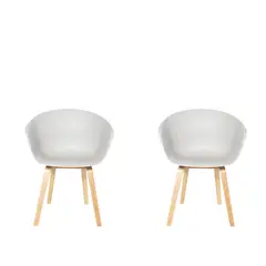 ITAHOME - SET DE 2 SILLAS DE COMEDOR NAPOLES BLANCO