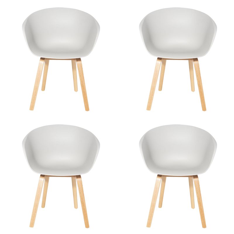 ITAHOME - SET DE 4 SILLAS DE COMEDOR NAPOLES BLANCO