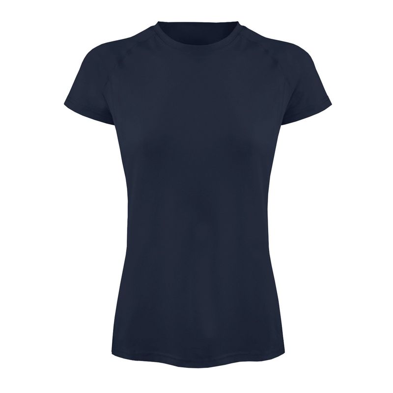 ANDESLAND OUTDOOR APPAREL - Polera Dry Fit Manga Corta Bangsi Essential Azul Mujer