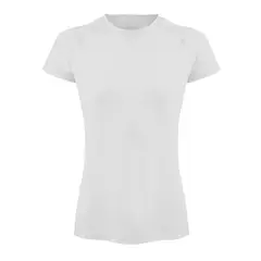 ANDESLAND OUTDOOR APPAREL - Polera DryFit Manga Corta Lisa Deportiva Blanco Mujer