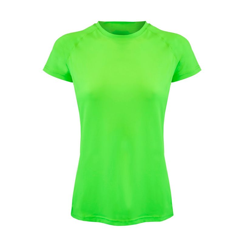 ANDESLAND OUTDOOR APPAREL - Polera Dry Fit Manga Corta Bangsi Essential Fluor Mujer