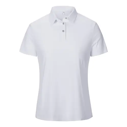 ANDESLAND OUTDOOR APPAREL - Polera Ultra Dryfit Con Cuello Manga Corta Blanco Mujer