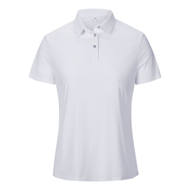 ANDESLAND OUTDOOR APPAREL - Polera Ultra Dryfit Con Cuello Manga Corta Blanco Mujer