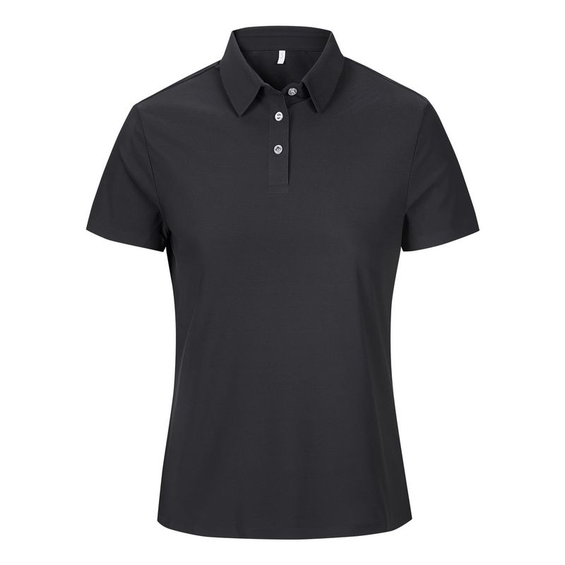 ANDESLAND OUTDOOR APPAREL - Polera Ultra Dryfit Con Cuello Manga Corta Negro Mujer