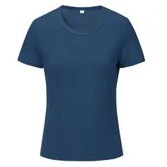 ANDESLAND OUTDOOR APPAREL - Polera Dry Fit Microperforado Manga Corta Sechurano Azul Mujer
