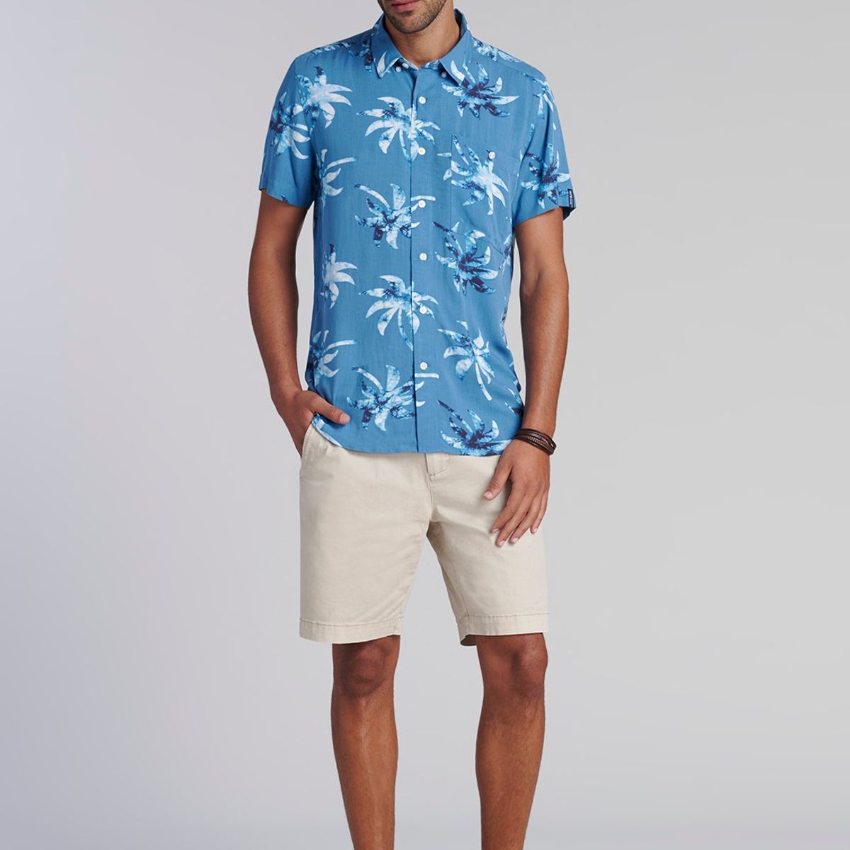 FEROUCH - Camisa Estampada Bristol Fj Azul Ferouch