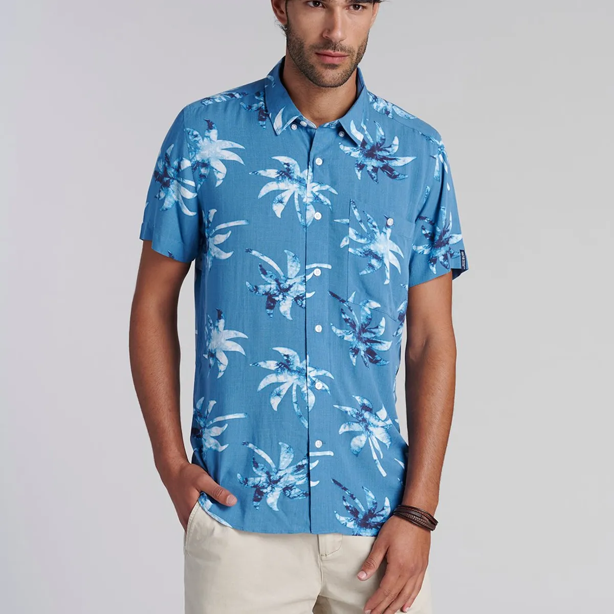 FEROUCH - Camisa Estampada Bristol Fj Azul Ferouch