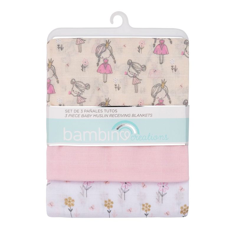 BAMBINO - Set 3 Pañales Tuto Beige Princesas Niña