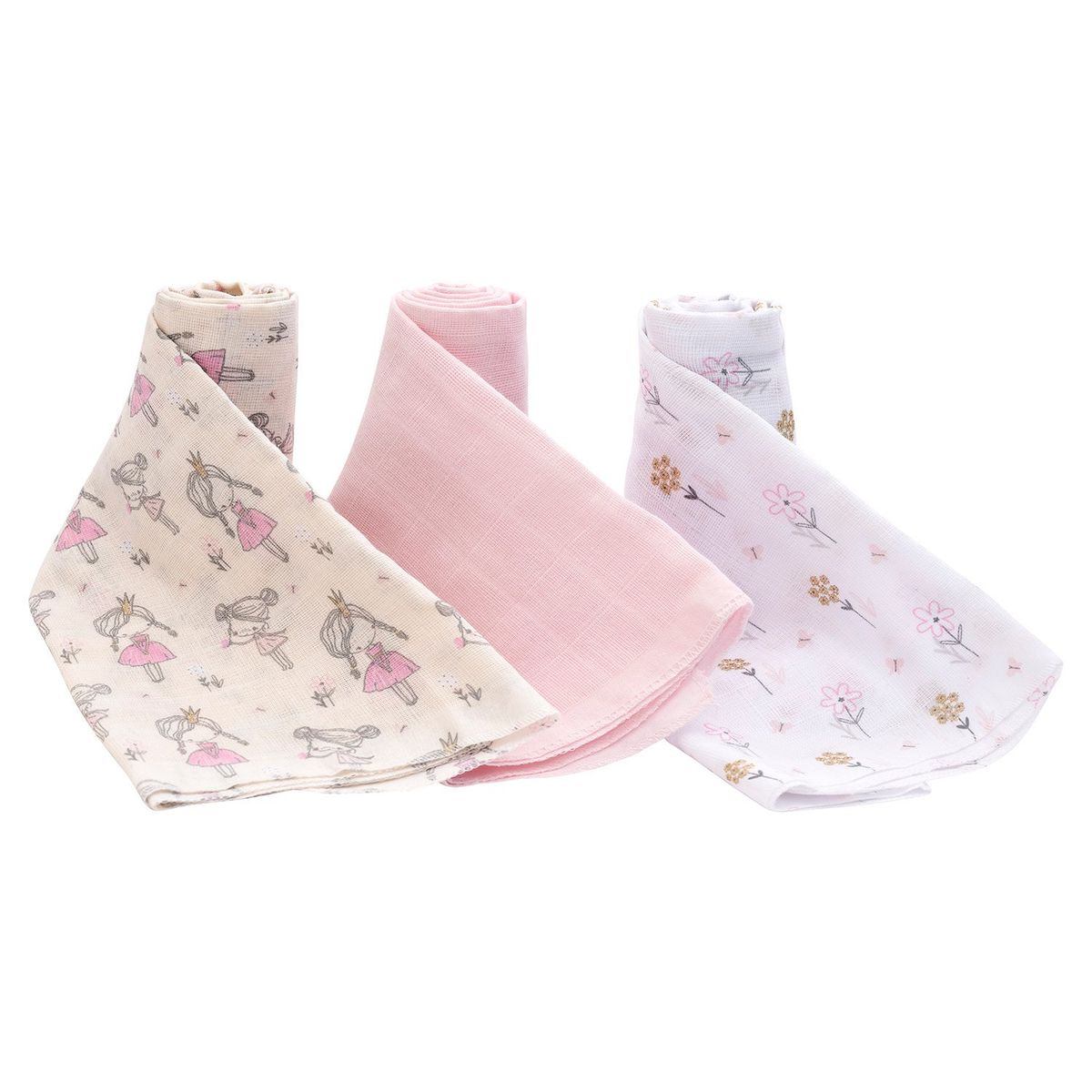 BAMBINO - Set 3 Pañales Tuto Beige Princesas Niña