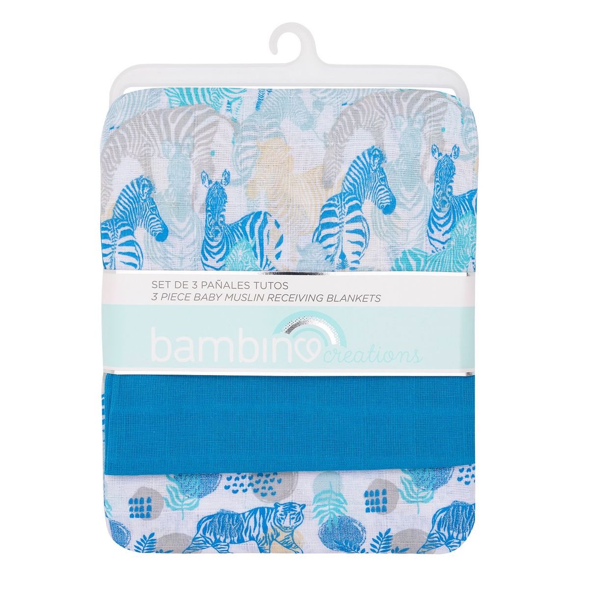 BAMBINO - Set 3 Pañales Tuto Azul Cebra Niño