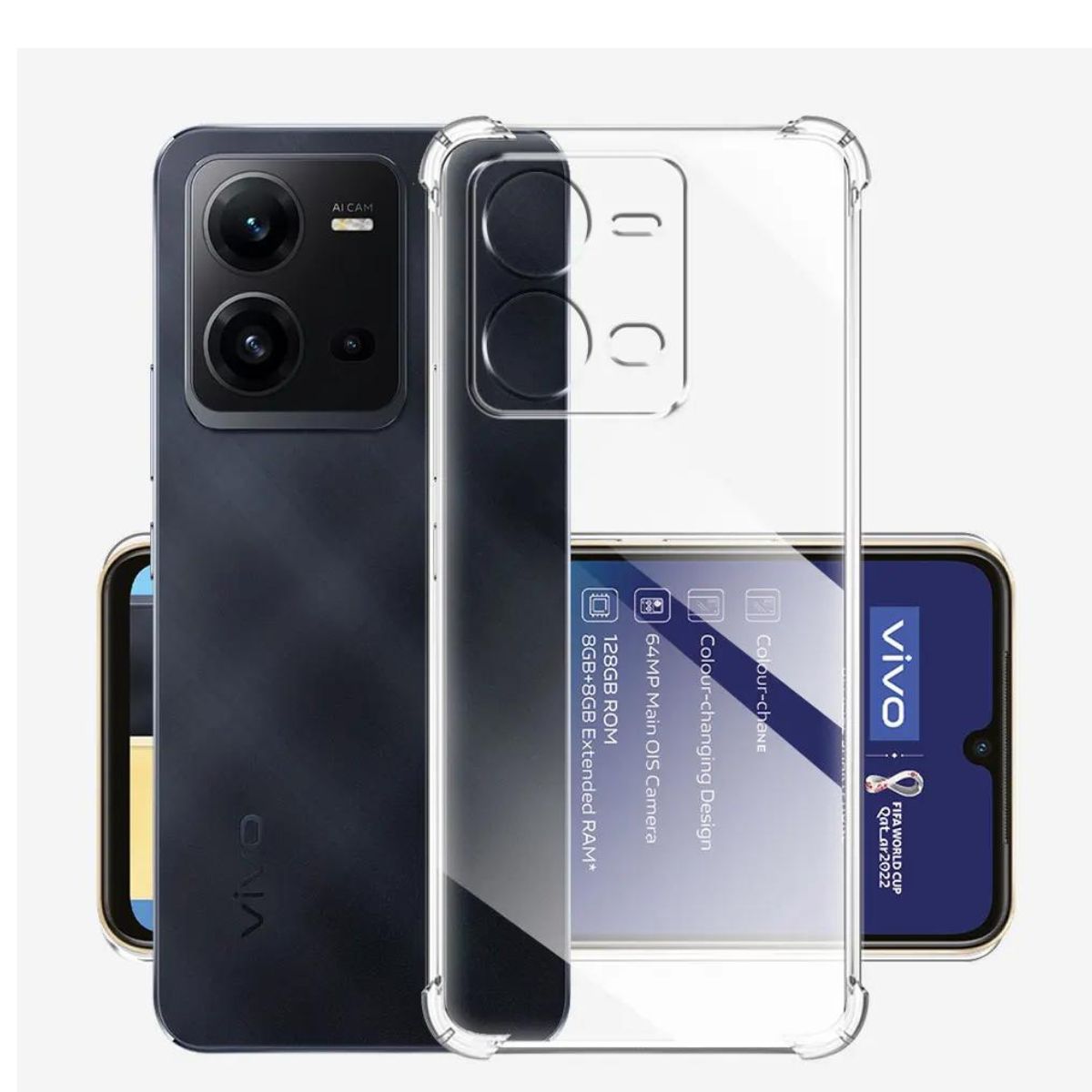 GENERICO - Carcasa Transparente Reforzada Para Vivo Y22 Y22 5g