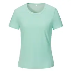 ANDESLAND OUTDOOR APPAREL - Polera DryFit Manga Corta Microperforada Deportiva Turquesa Mujer