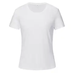 ANDESLAND OUTDOOR APPAREL - Polera DryFit Manga Corta Microperforada Deportiva Blanco Mujer