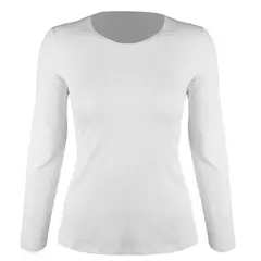 ANDESLAND OUTDOOR APPAREL - Polera Primera Capa Dryfit Microperforada Blanco Mujer