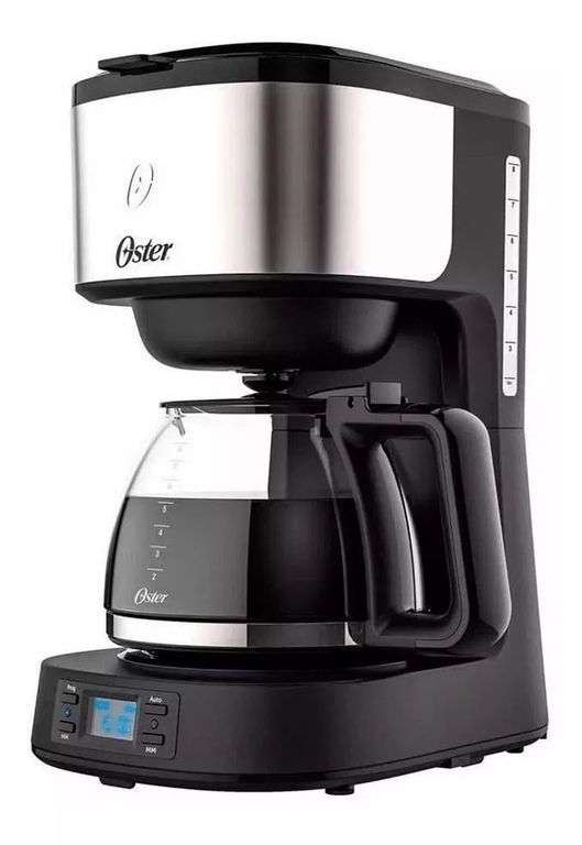 Cafetera 8 Tazas Automática Negra Y Plateada