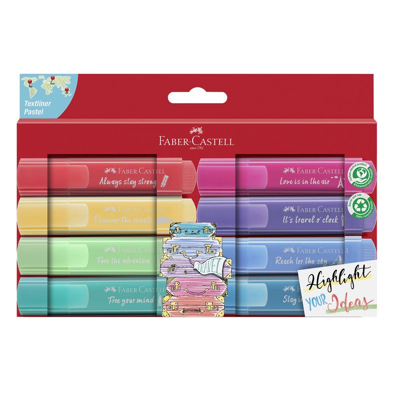 FABER-CASTELL - Marcador Tl 46 Faber-Castell x8 Colores Pastel