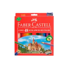 FABER-CASTELL - Eco Lápices De Color x48 Colores + Sacapuntas