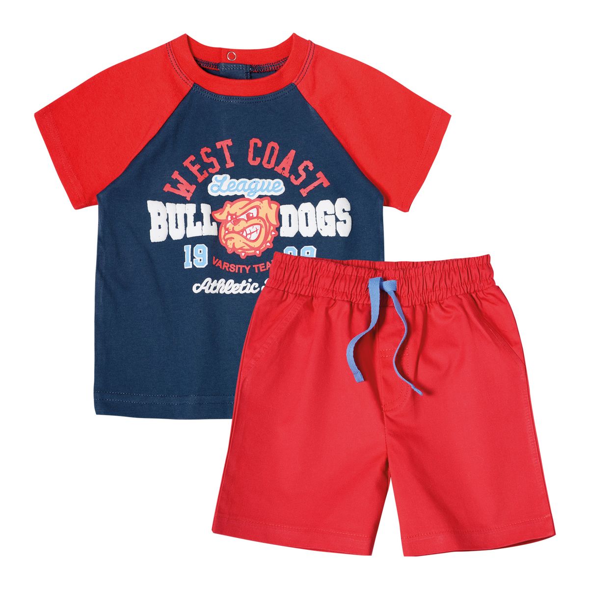 EXCEPTION - Conjunto Polera y Bermuda Gabardina Bebé Niño Exception