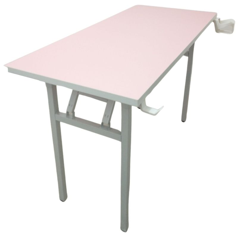 GENERICO - Mesa Plegable Con Patas De Hierro Para Uso Industrial Rosado 130cm