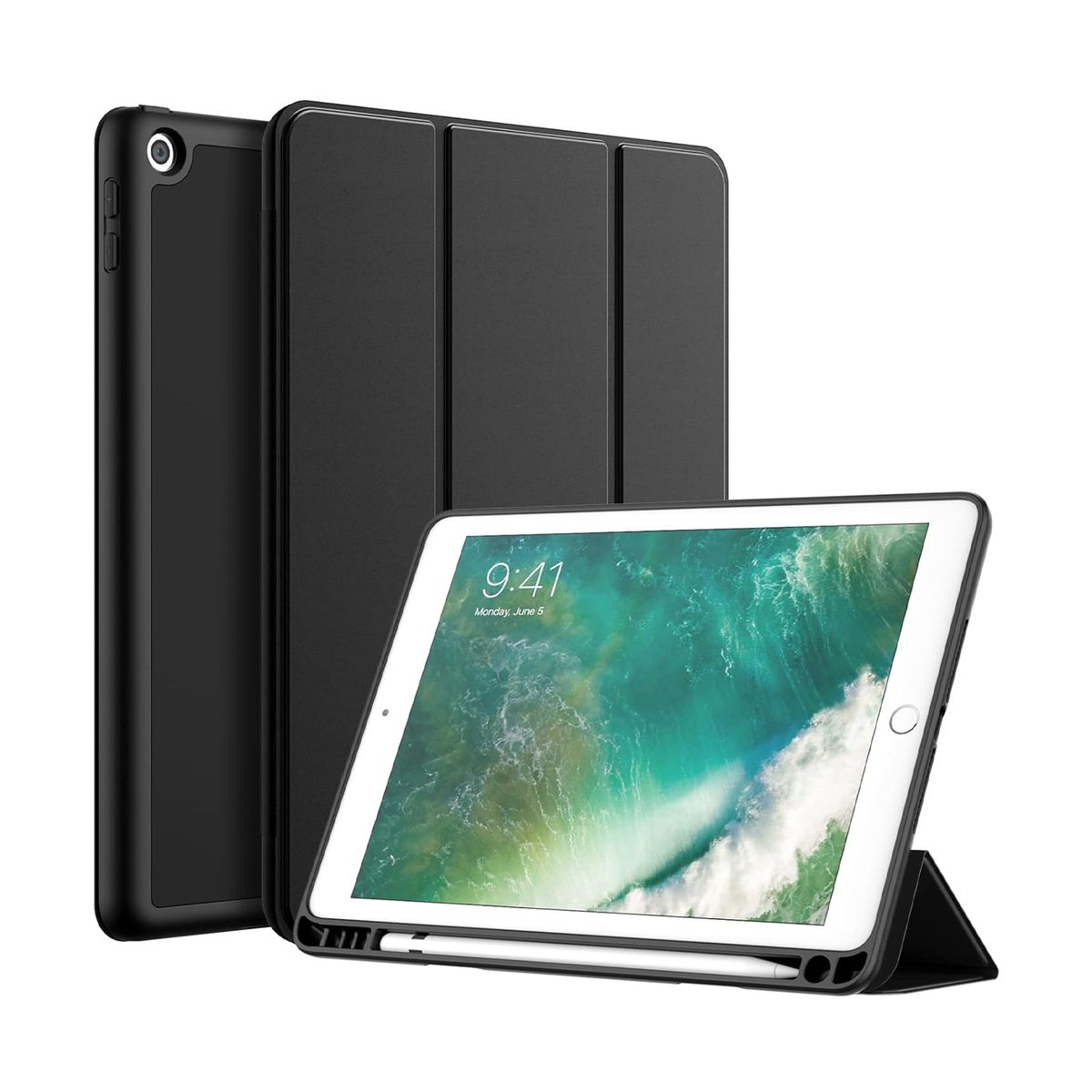 JOIGO - Funda Smart Cover Para iPad 9.7 5ta 6ta Generacion Negro