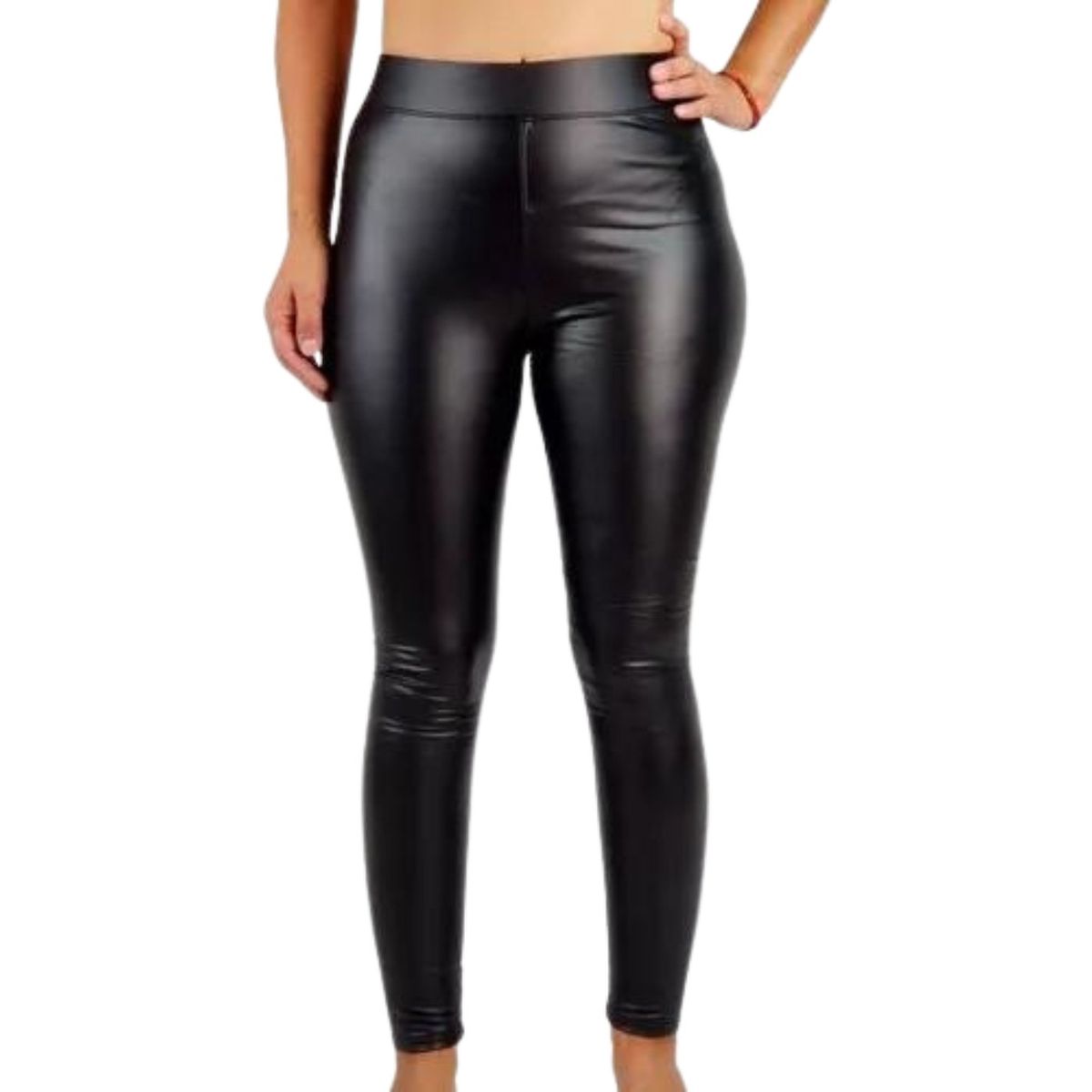 LIKE SHOP - Calza Eco Cuero Mujer Pantalón Leggins 01