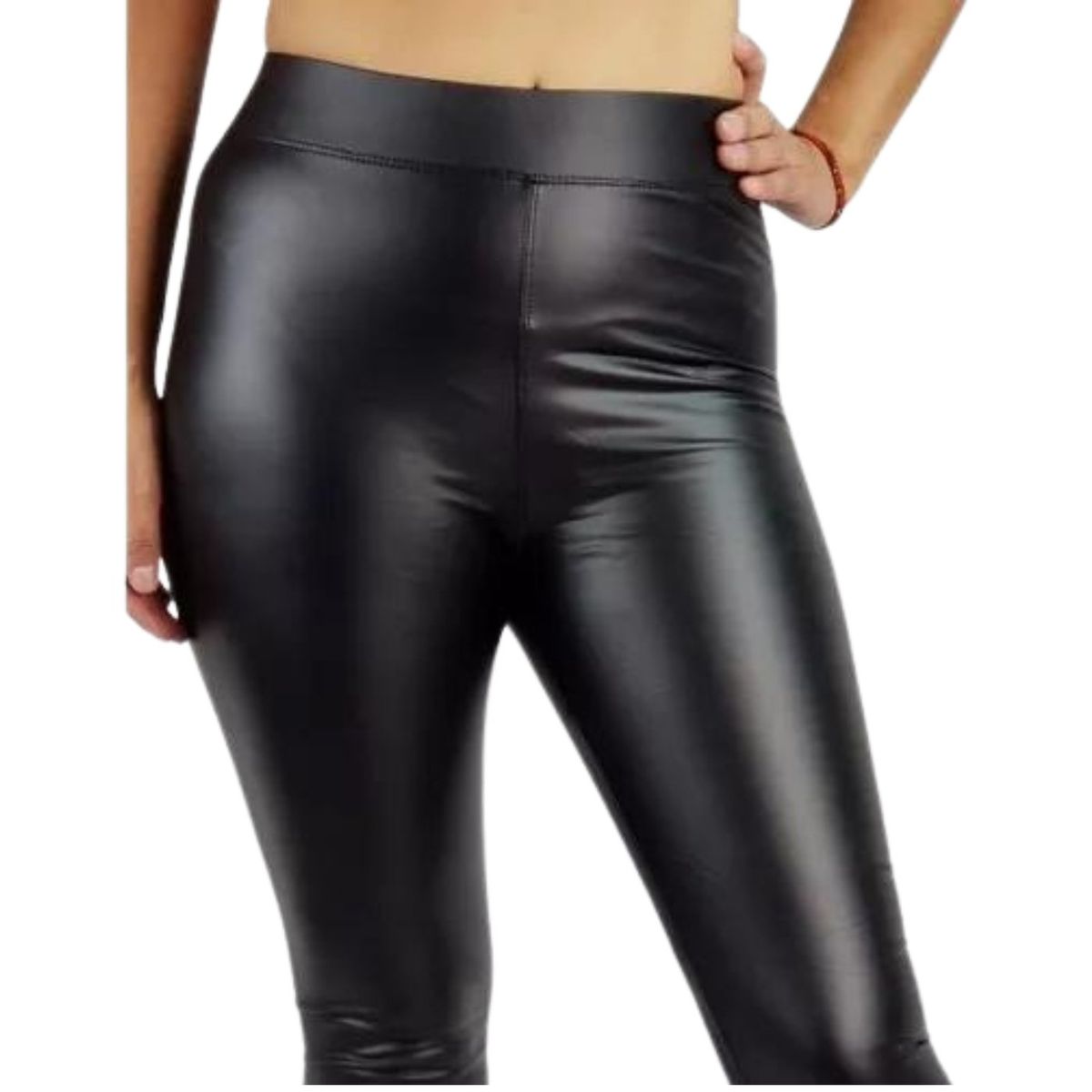 LIKE SHOP - Calza Eco Cuero Mujer Pantalón Leggins 01