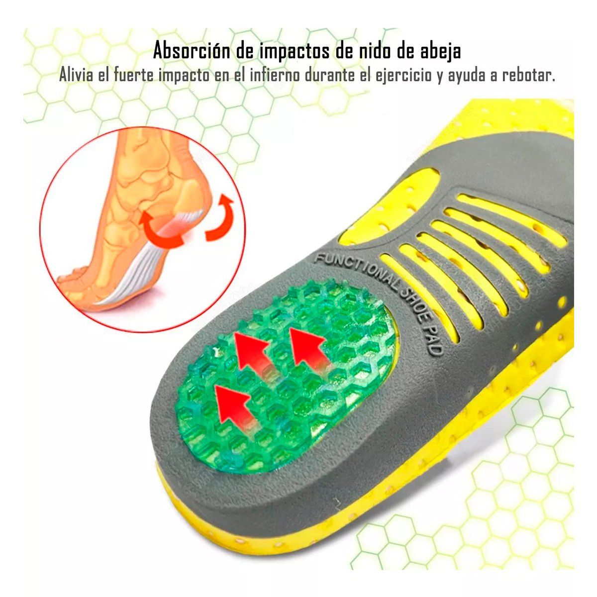 ONEDER - Plantillas Ortopédicas Premium Fascitis Plantar Talla 35-40