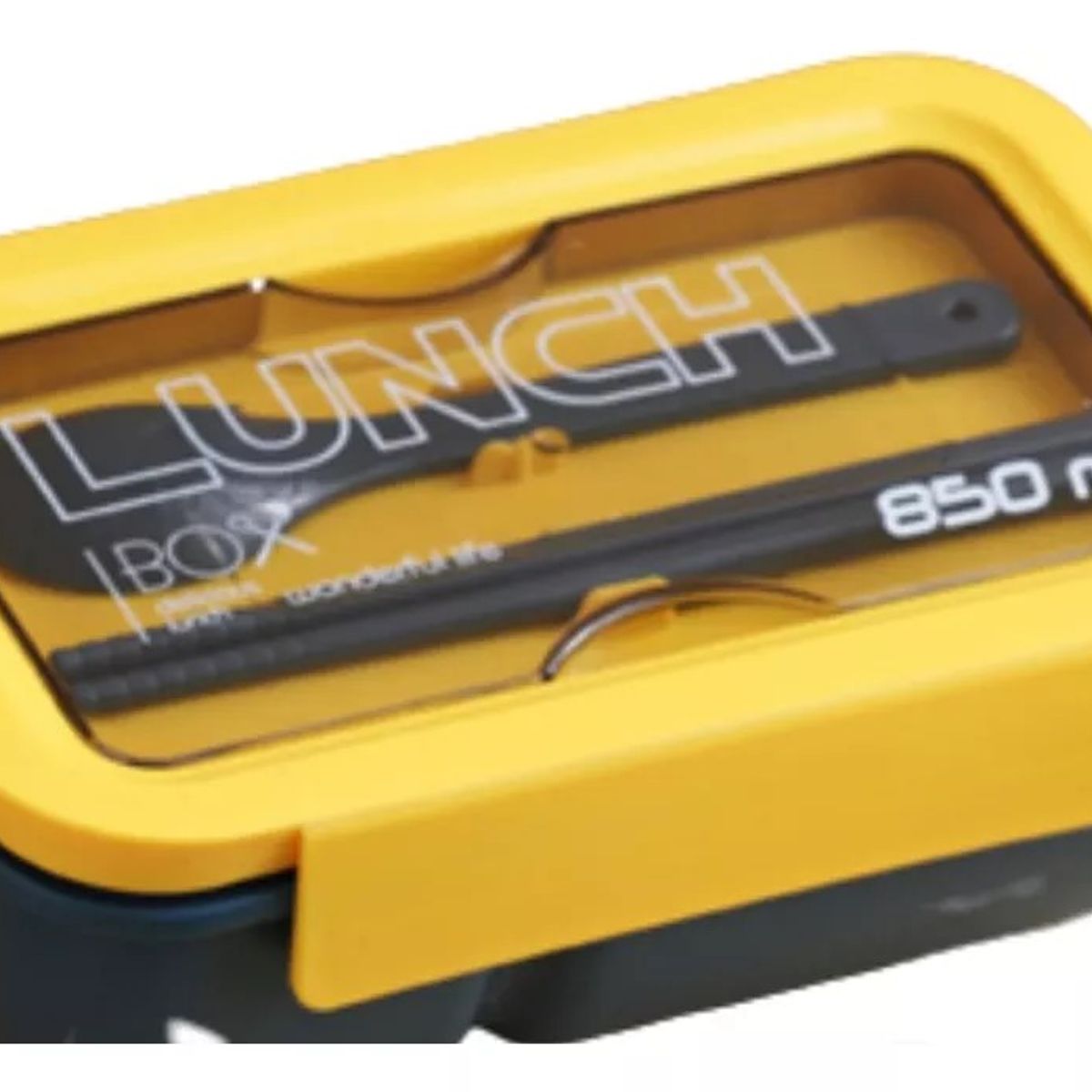 Lonchera C/Cuchara-Palitos Sushi 850 ML Color Amarillo, marca GENERICO - Foto Principal