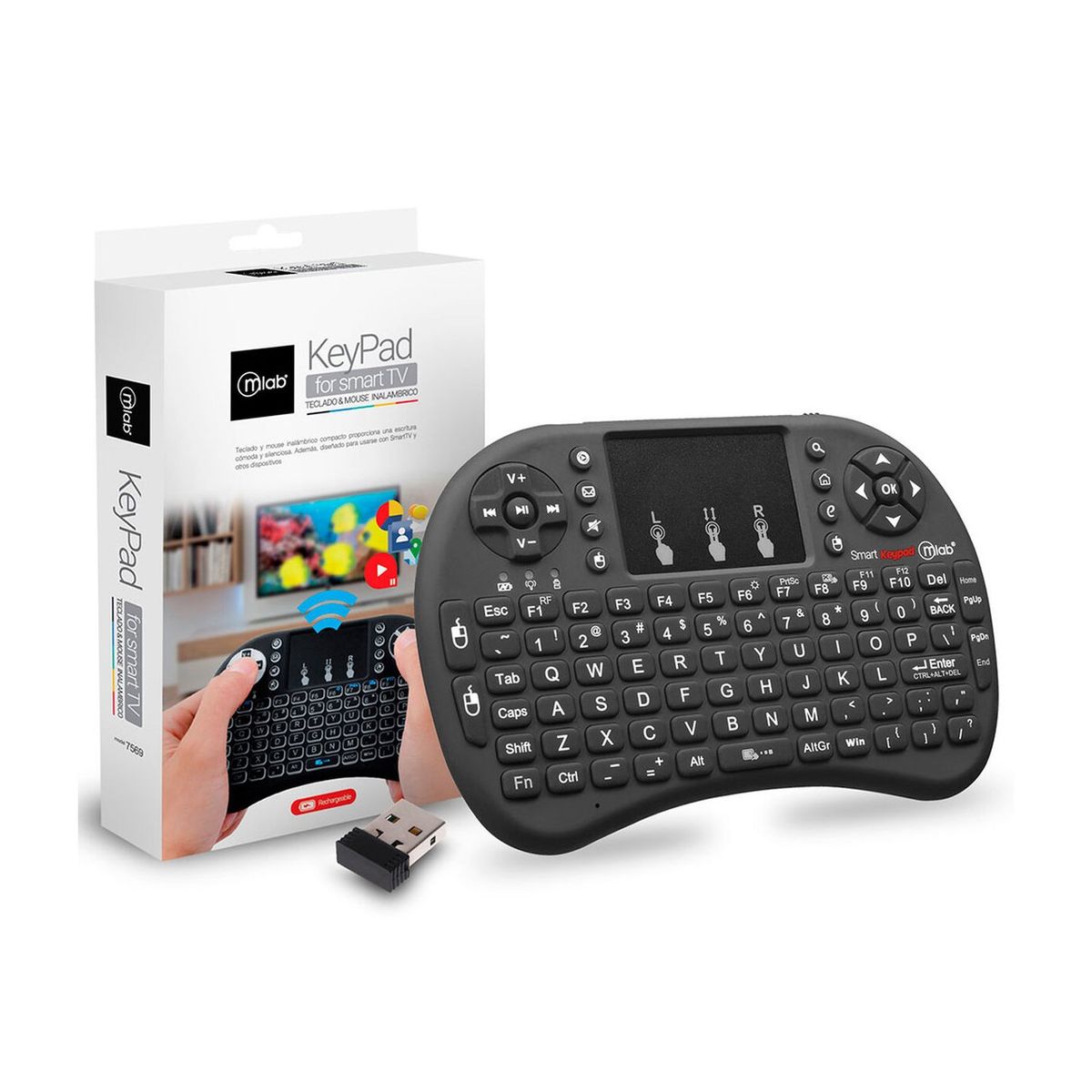 MLAB - Teclado Touchpad Inalambrico Smart Tv Mlab