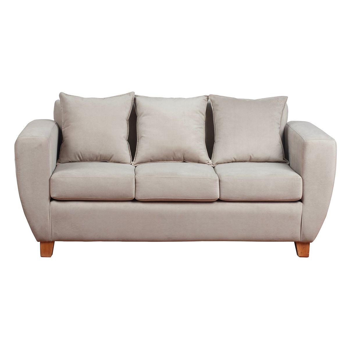 MUEBLES AMERICA - Sofa Florencia 3 Cuerpos Felpa Beige