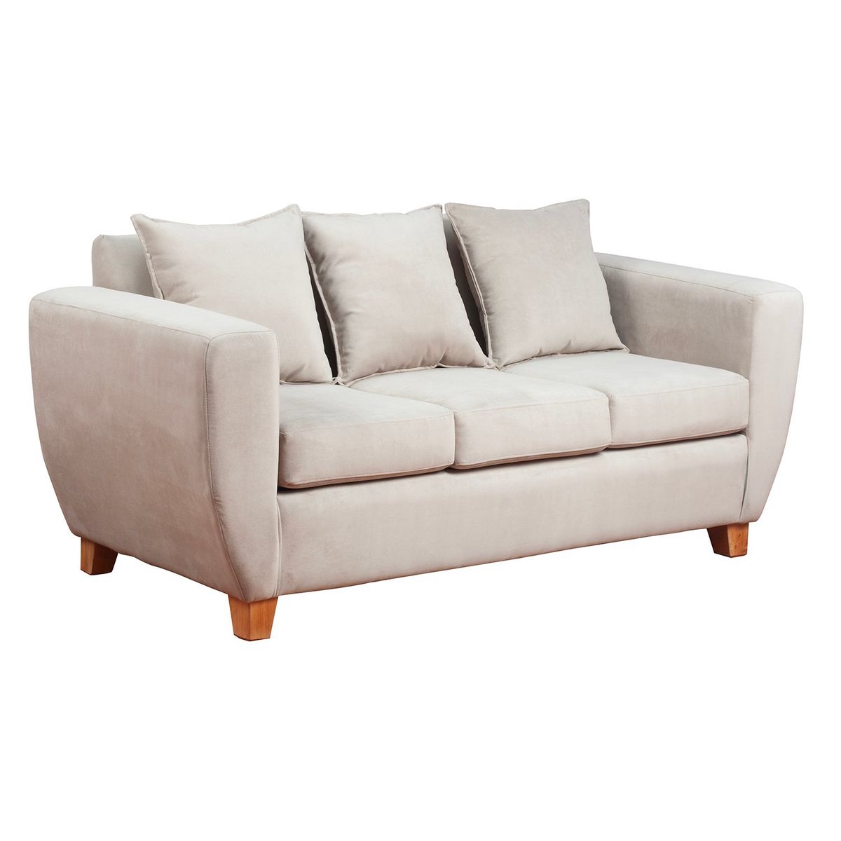 MUEBLES AMERICA - Sofa Florencia 3 Cuerpos Felpa Beige