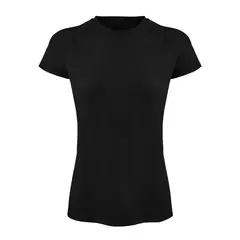 ANDESLAND OUTDOOR APPAREL - Polera Dry Fit Manga Corta Bangsi Essential Negro Mujer