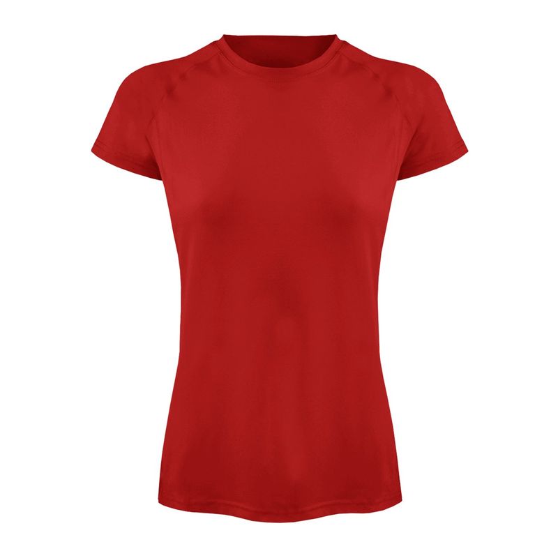 ANDESLAND OUTDOOR APPAREL - Polera Dry Fit Manga Corta Bangsi Essential Rojo Mujer