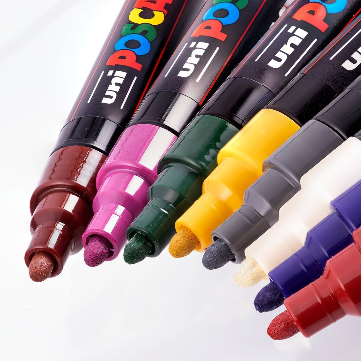 UNI POSCA - Marcador POSCA PC-5M 8 Colores Oscuros
