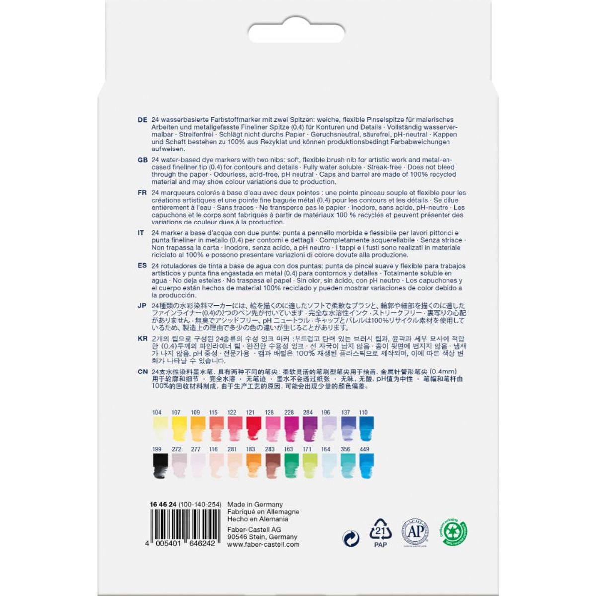 FABER-CASTELL - Marcador Dual Goldfaber Aqua Faber-Castell x24 Colores