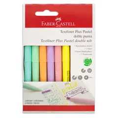 FABER-CASTELL - Destacador Textliner Plus Doble Punta x6 uds.