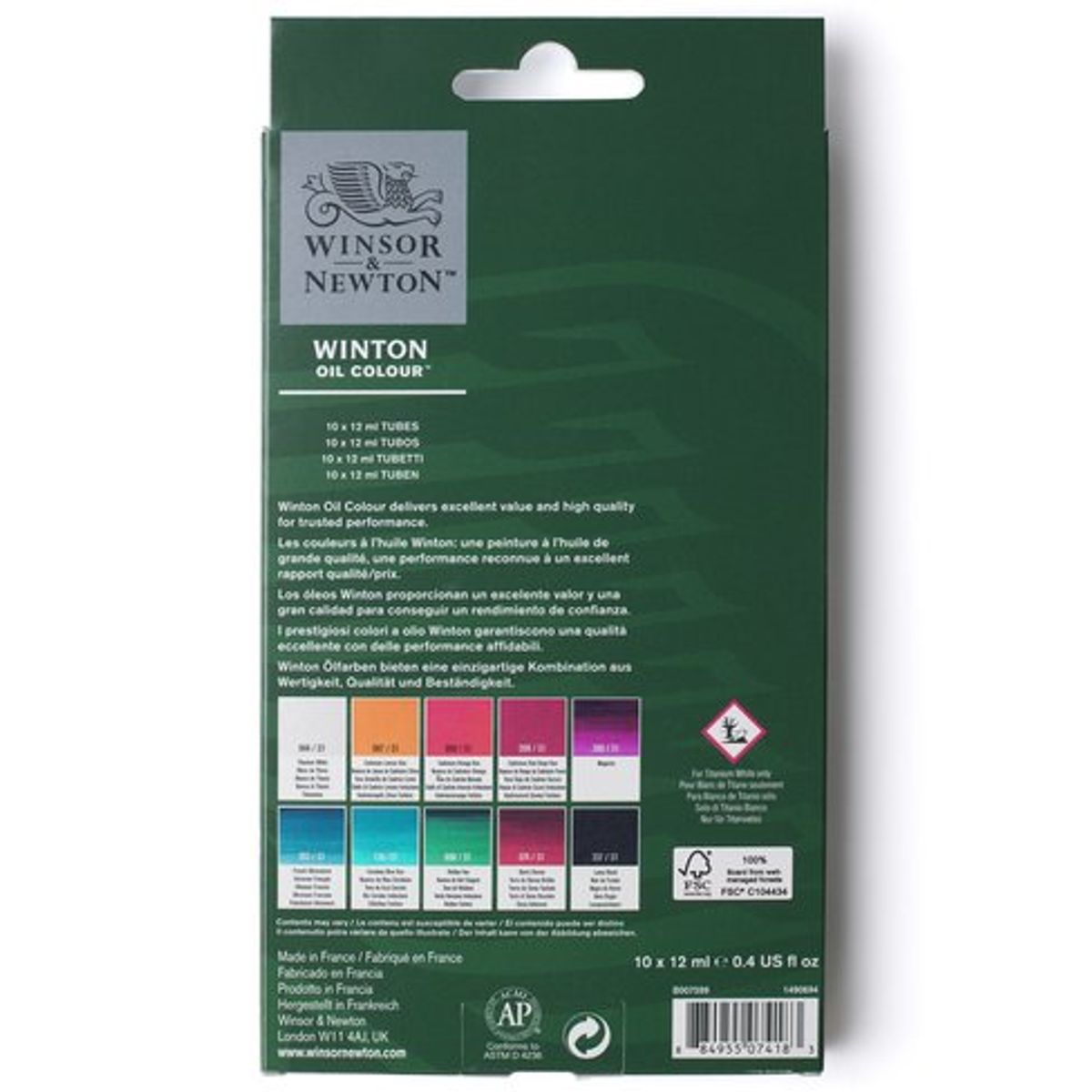 WINSOR AND NEWTON - Set Inicial Óleos Winton Winsor & Newton 10x12ml