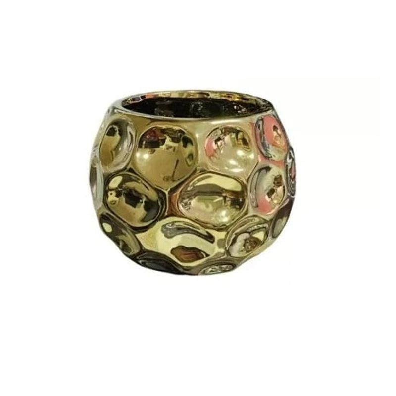 GENERICO - Florero Dorado Deco Hogar Ceramica Jarron