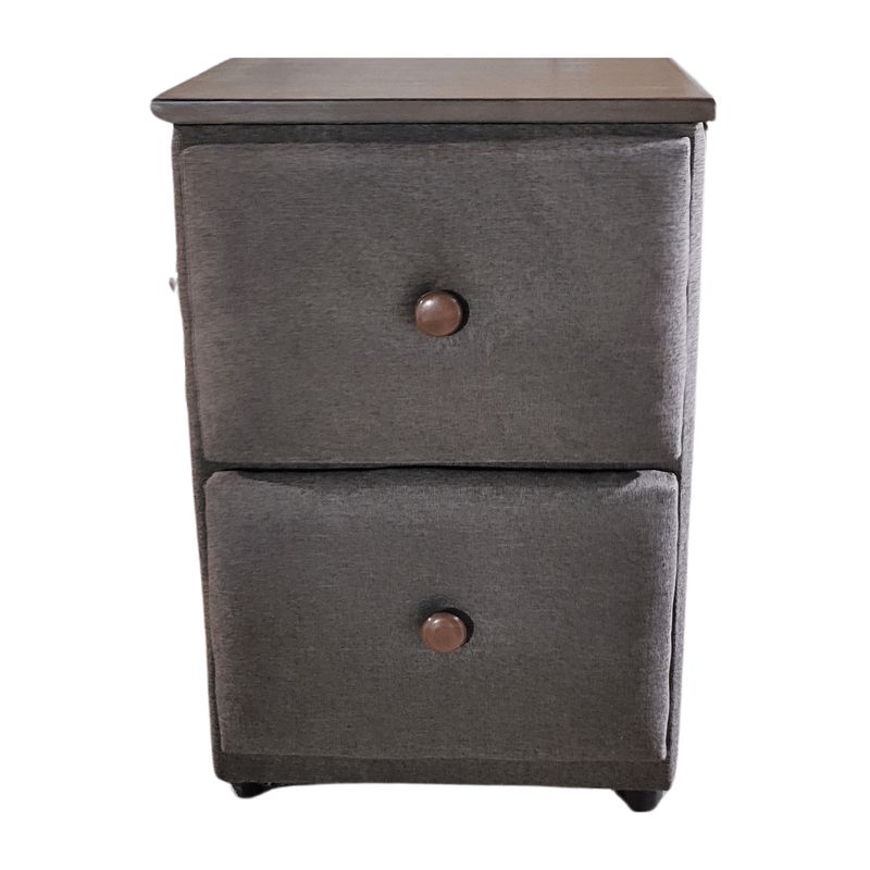 GENERICO - Veladores Doble Cajón Cafe Lino Muebles Rimar